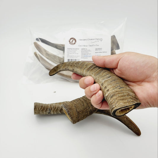 Herders Choice Chews Dried Goat Horns Small 3pcs.   Retail - Mongolian Chews