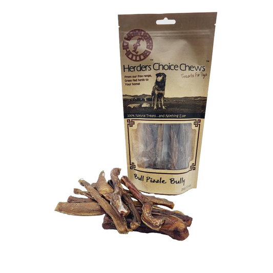 Herders Choice Bully Stick Bull Pizzle Retail - Mongolian Chews