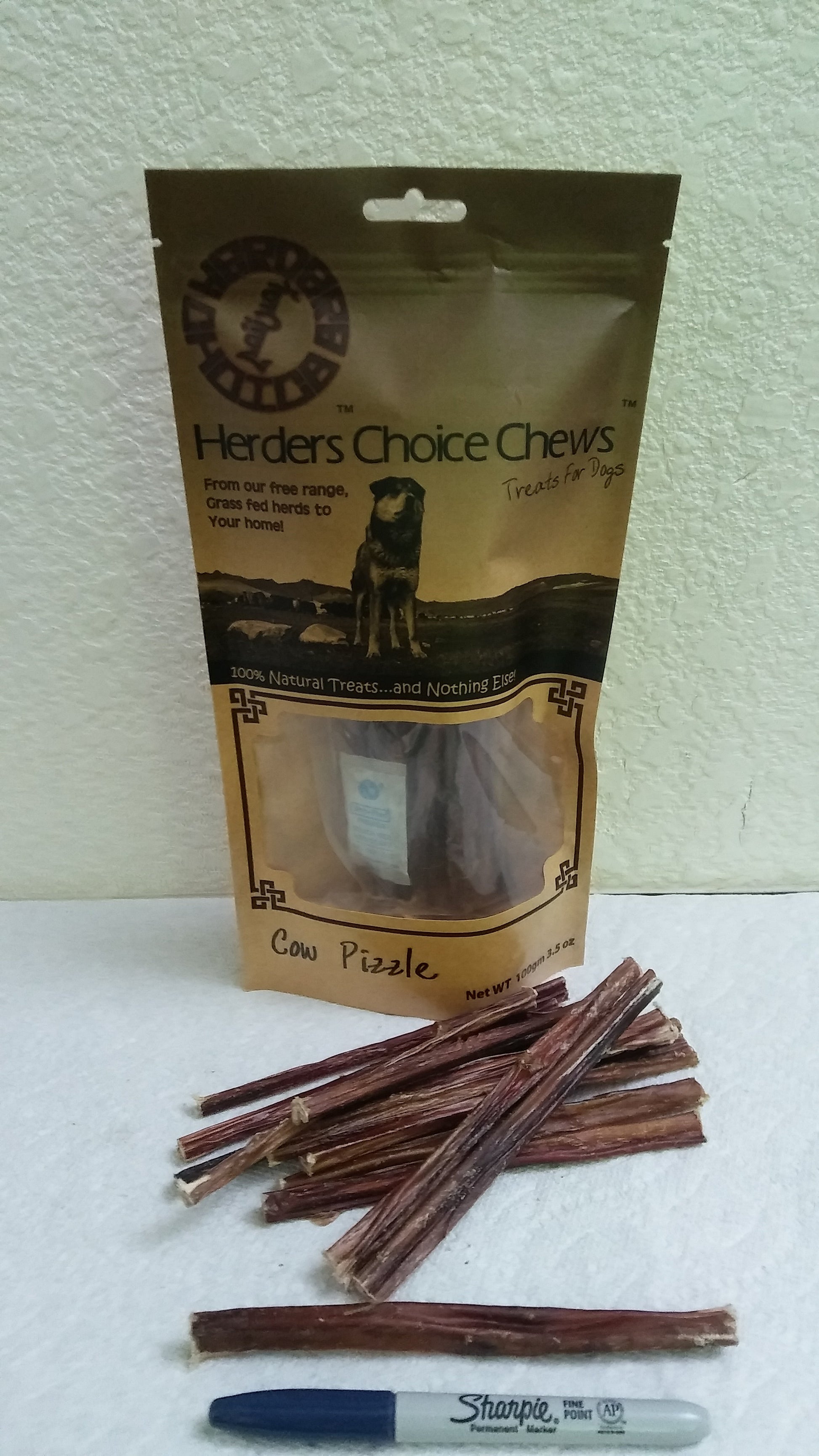 Herders Choice Bully Stick Bull Pizzle - Mongolian Chews