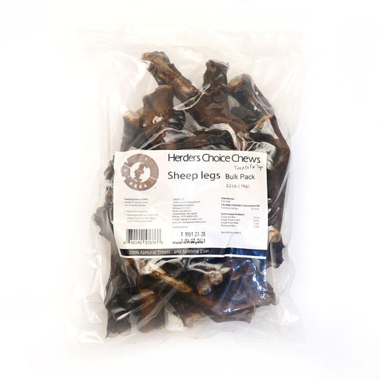 Herders Choice Chews Dried Sheep Legs Dog Chew bulk pack 2.2 lb. (1kg)  Retail - Mongolian Chews
