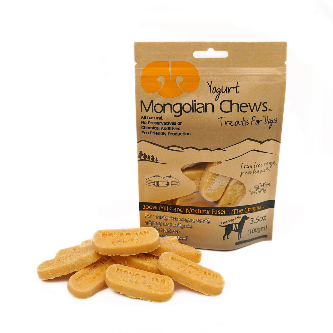 Mongolian Chews Yogurt Treats for dogs and Herders Choice Chews